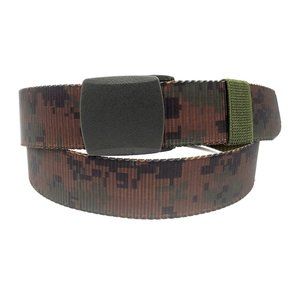 Men’s Camo 2 Nylon Military Tactical Webbing Belt w/ Plastic Buckle Size Medium
